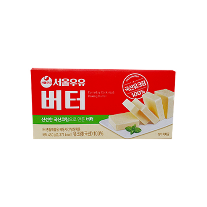 서울우유 무염버터 450g(아이스박스별도) : 디엔푸드스테이션