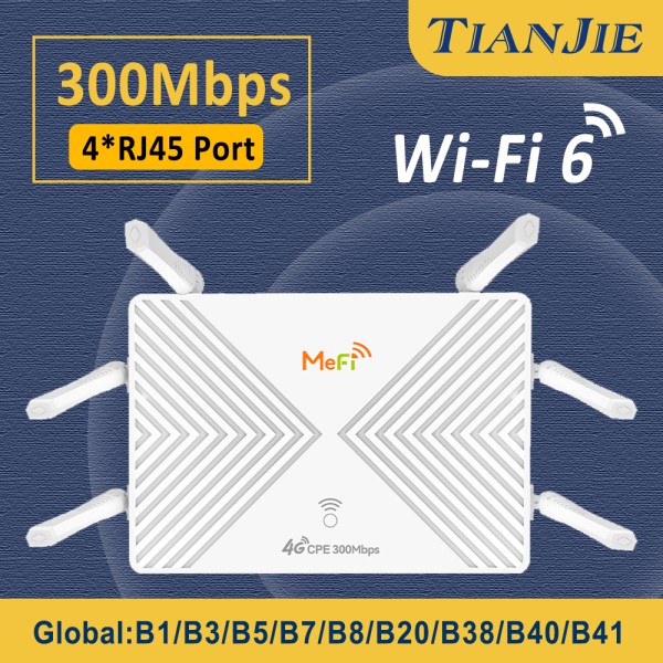 TIANJIE R300 4G LTE Pro 라우터, 대형 주택  사무실을 위한  신호, 32개 장치 지원, 4개 WAN/LAN 자동 포트, 무선 : 레이저배송몰