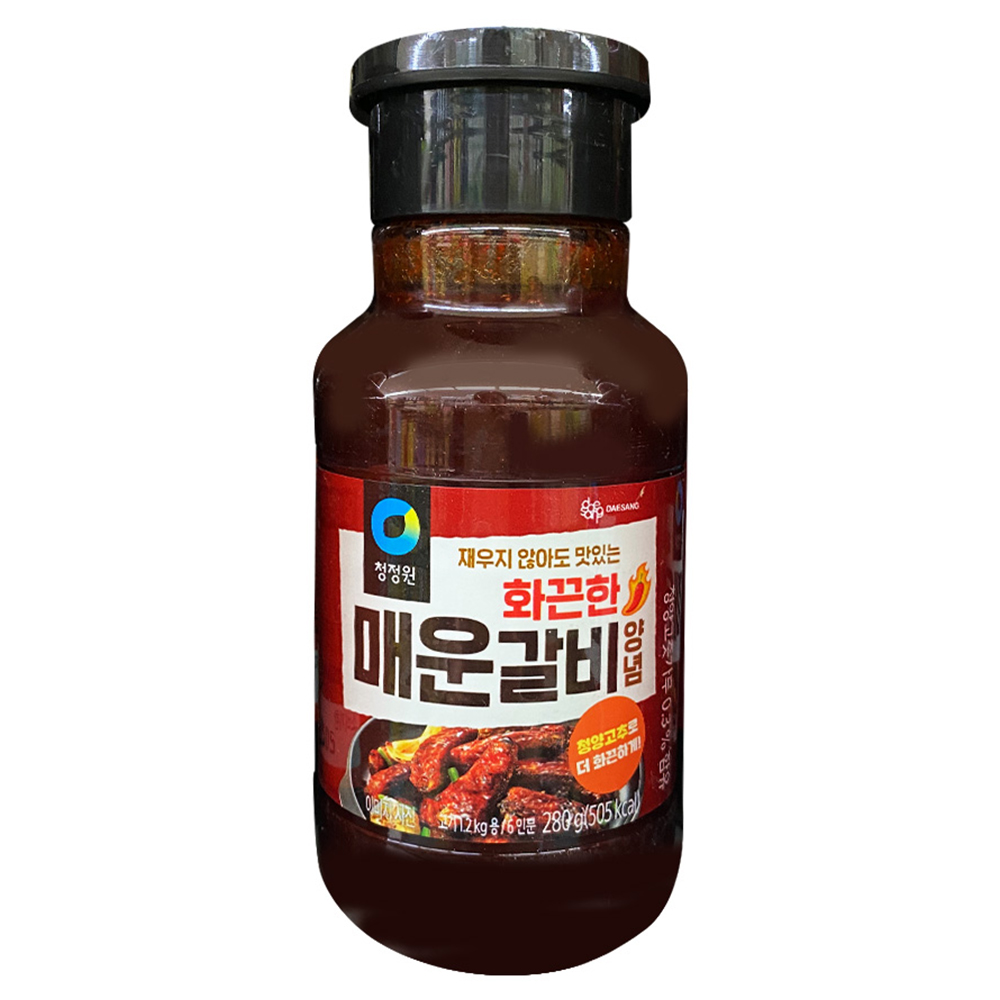 빠르미쇼핑 청정원 매운갈비양념 화끈한맛 280g 고기 양념 양념장 소스 : 빠르미쇼핑