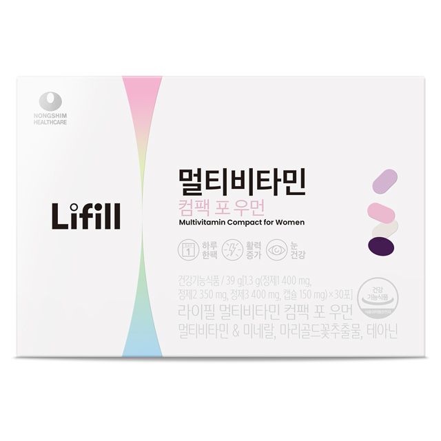 라이필 멀티비타민 컴팩 포 우먼 종합비타민 올인원 초소형 영양제 30포입 : 소다팡팡