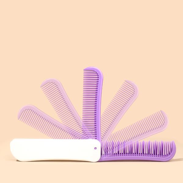 헤어빗 휴대용 여행용 접이식 브러시 정전기 방지 스타일링 빗  헤어 도구 실제 가발용 2 인 1 : 용우마트