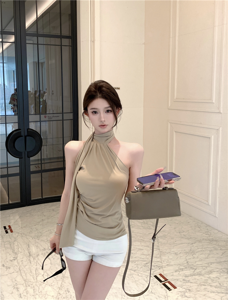홀터넥 스트랩 나시 슬리브리스 티셔츠 양군스토어S112 : Yang-Gun Shop
