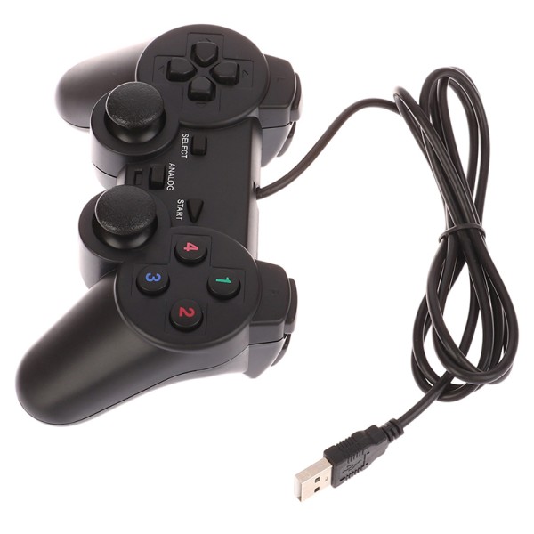 유선 208 USB PC 컨트롤러 조이스틱 컴퓨터 노트북 게임용 윈도우즈 듀얼 진동 모터 : 무쇠마켓16
