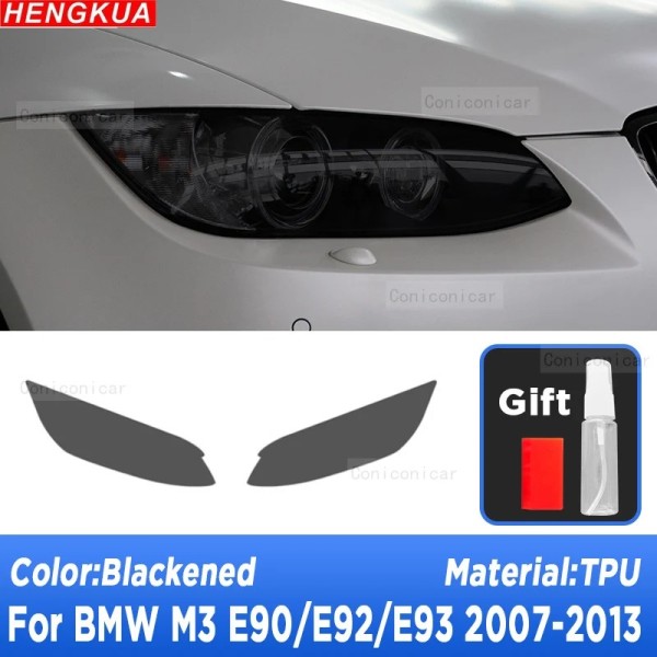 자동차 헤드라이트 틴트 스크래치 방지 스모크 블랙 보호 필름 TPU 스티커 BMW M3 E90 E92 E93 2007-2013 수리 액세서리 : BuyGlobalNow