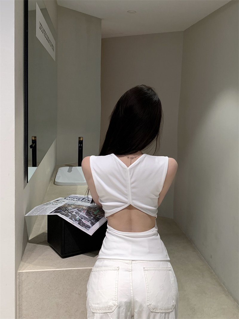 라운드 백리스 나시 슬리브리스 티셔츠 양군스토어S130 : Yang-Gun Shop