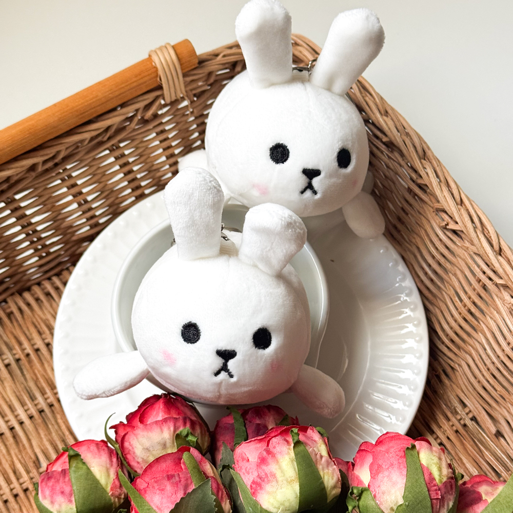 올플렉스 귀여운 미니 래빗 봉제 애착 토끼 키티 동물 인형 가방 키링 백참 열쇠고리 키홀더 : 올플렉스스토리