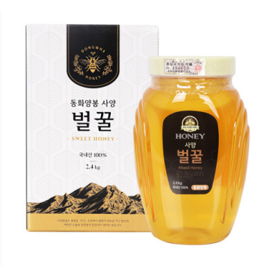 동화양봉 국내산 100% 사양벌꿀 2.4kg : 한국재난안전정보협회