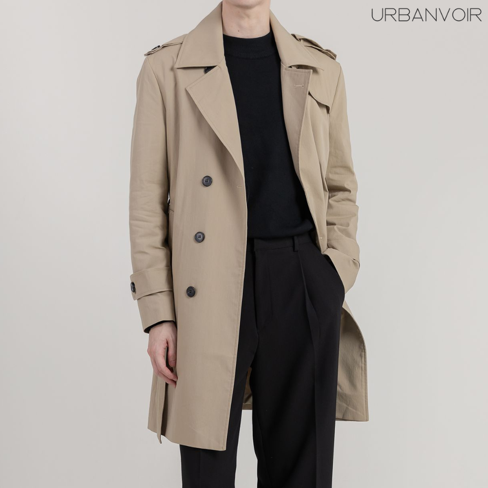 남자 더블 트렌치코트 봄 가을 간절기 바바리자켓 5Color : 어반브아르