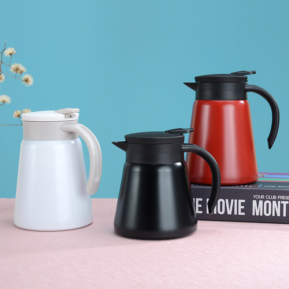 윤스테이 주전자 커피 서버포트 서버 12x17cm 티포트 187036 티팟 스텐 화이트 600ml : 오버포트