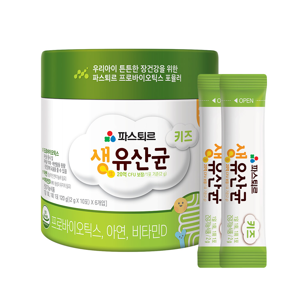 [본사직영] 파스퇴르 키즈 생유산균 2g, 60포 : 롯데웰푸드