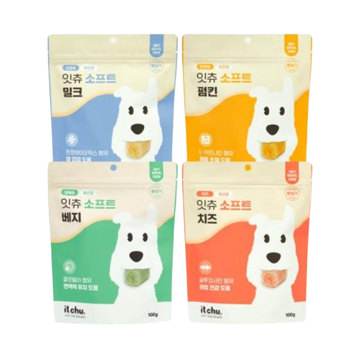 잇츄 소프트 강아지 유산균 덴탈껌 4종 : 몽상회스토어