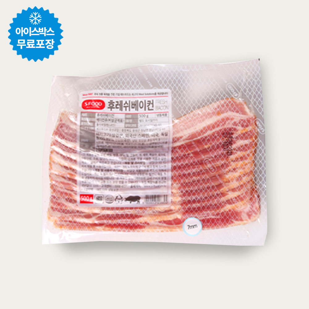 [디오] 에쓰푸드 베이컨 7mm 슬라이스 500g 냉동 : 디오에프앤씨