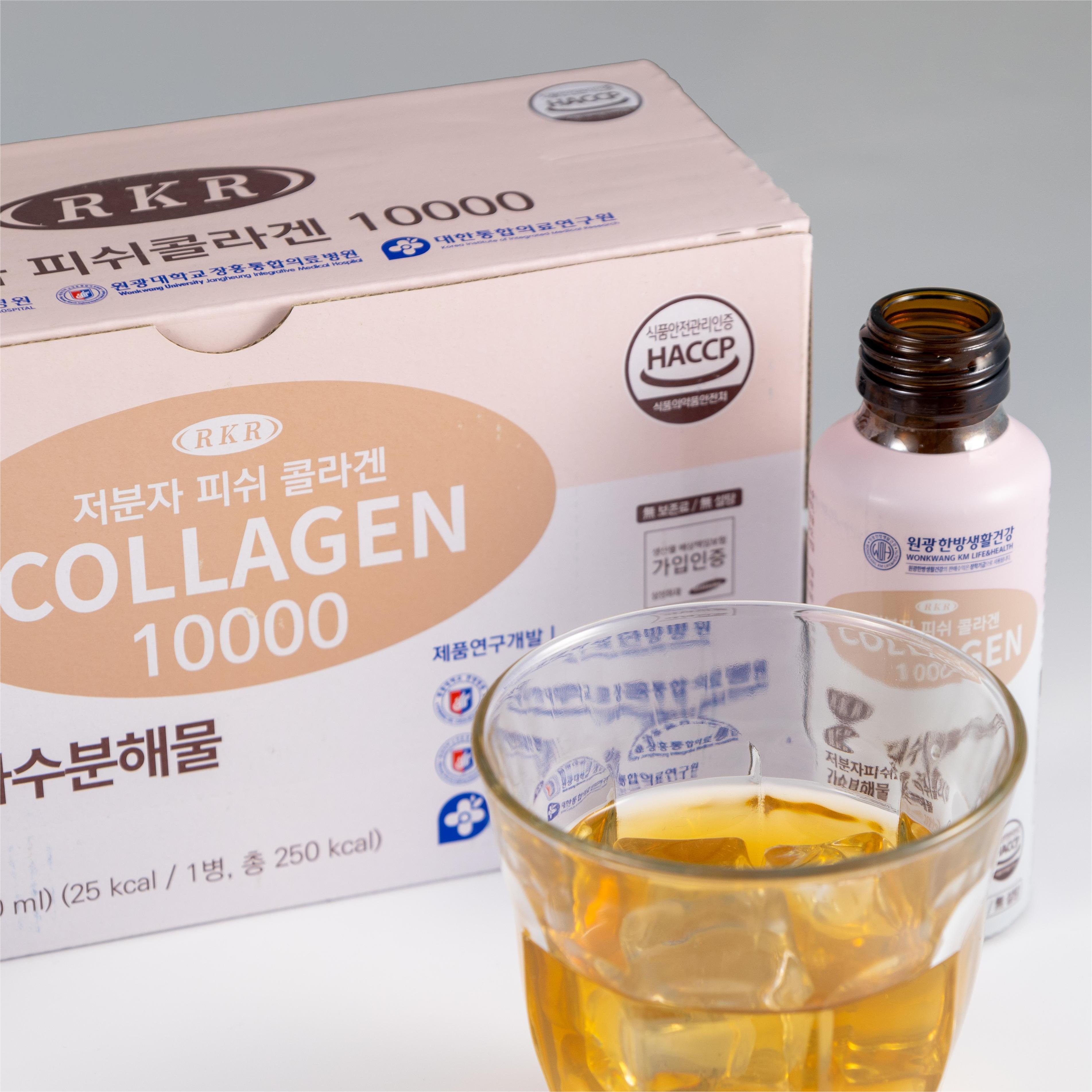 원광한방생활건강 RKR 마시는 저분자 피쉬 무설탕 사과맛 콜라겐 펩타이드 드링크 10000 : 퓨어퓨전