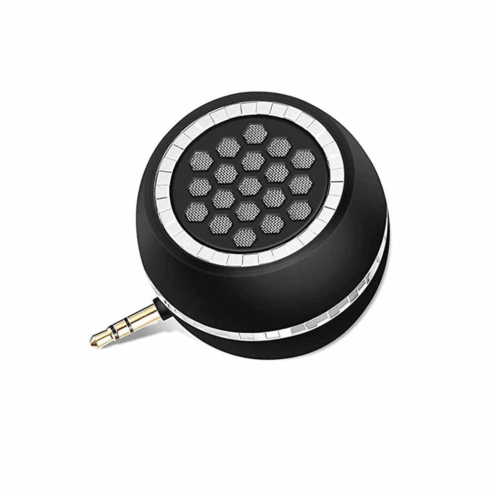 EAVO 미니 휴대용 스피커, 3.5mm 보조 오디오 잭이 장착된 3W 36mm 마이크 스피커 라인인 스마트폰, 패드, 태블릿, 노트북, 컴퓨터용... 