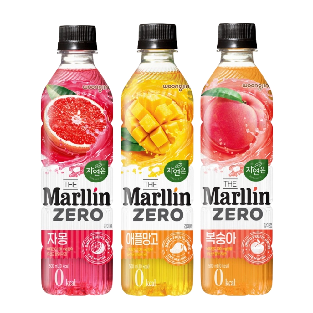 더말린제로 3종 복숭아7 애플망고7 자몽6 500ml 총20개입 : 마시자닷컴