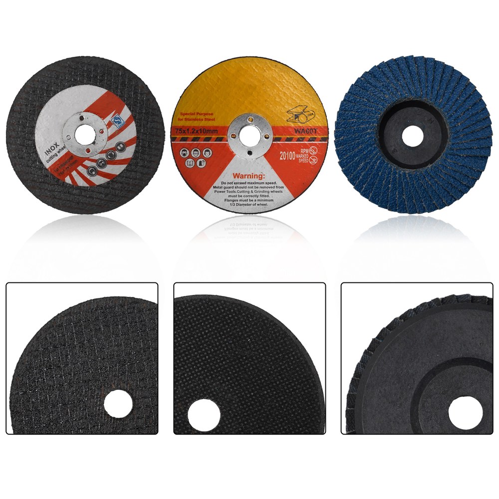 그라인더날 15Pcs 75mm 미니 초박형 커팅 디스크 원형 수지 톱 블레이드 앵글 그라인더 기계 연마 플랩 용 그라인딩 : 모던무드마켓