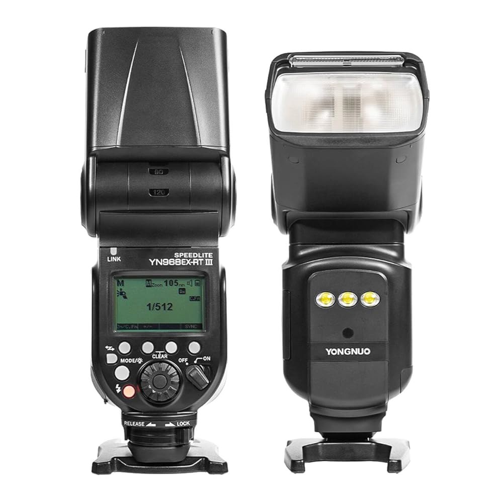 용누오 YN968EX-RT III 2.4G 무선 ETTL 플래시 스피드라이트, GN60 HSS 1/8000s 마스터 및 슬레이브 모드, 캐논 DSLR 카메라용 5500K... 