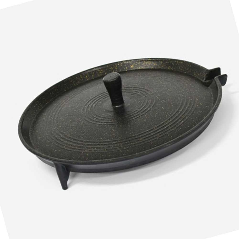 OR2 솥뚜껑 삼발이 삼겹살 구이팬 41.5cm 직화구이팬 야외불판 : 온가지샵