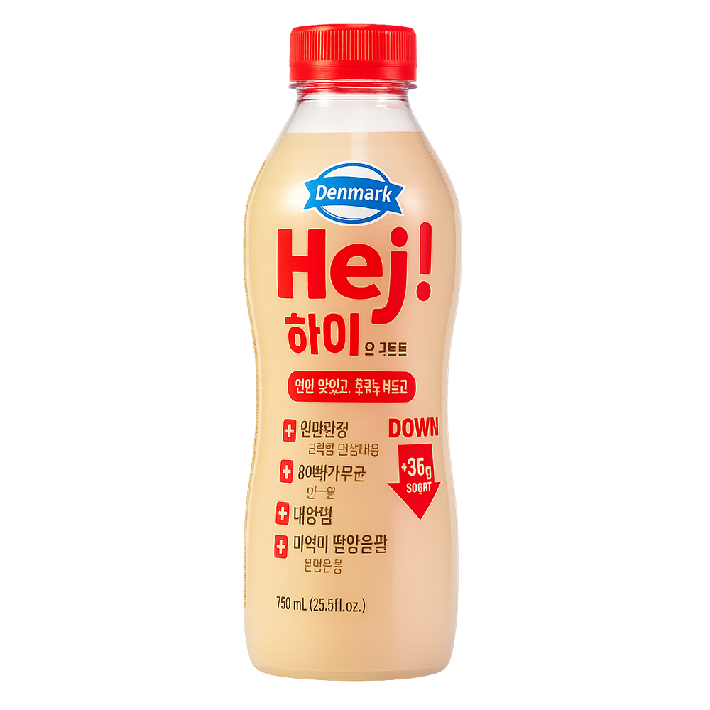 덴마크 하이 요구르트 750ml, 10개 : 프룻프룻공장
