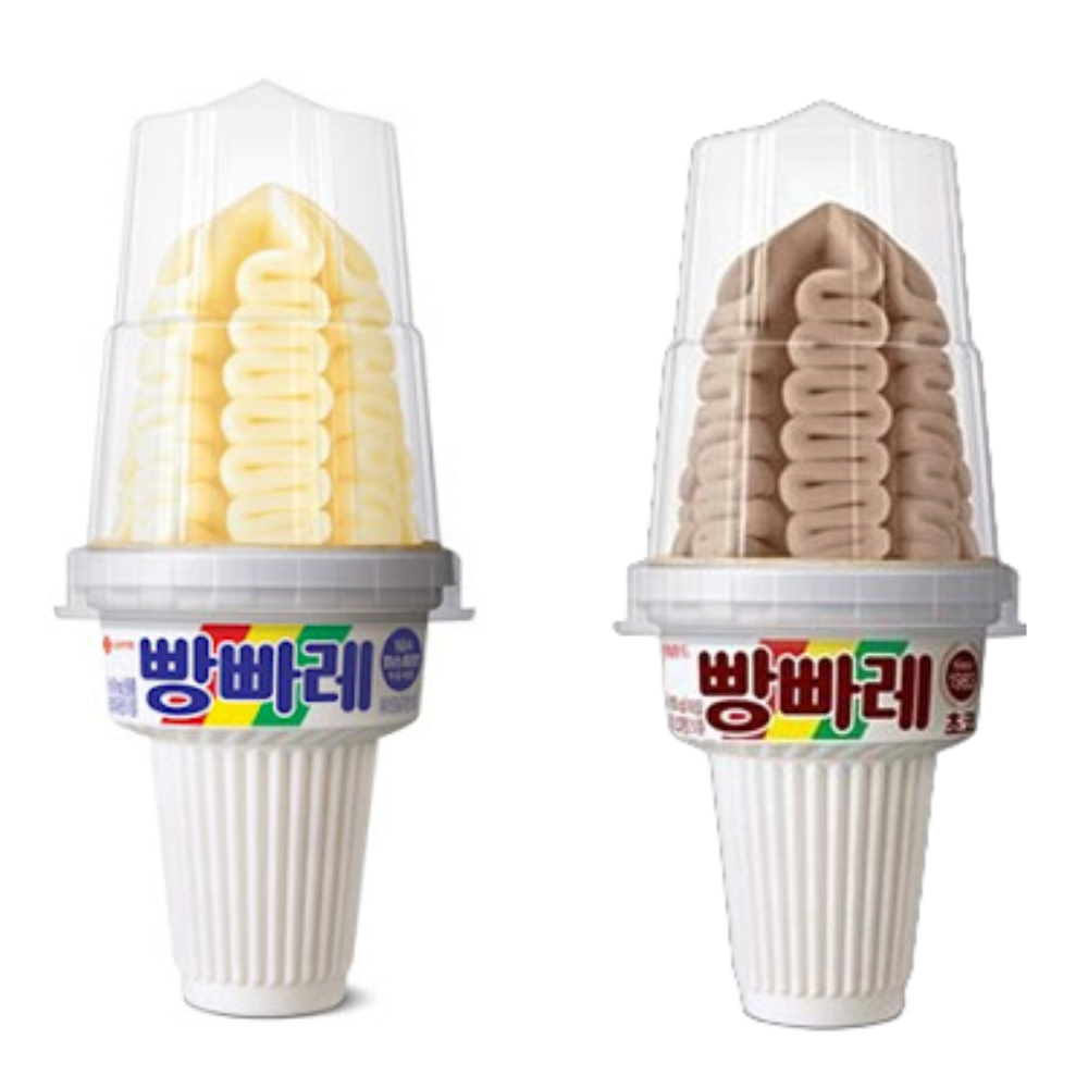 롯데 콘아이스크림 빵빠레 바닐라+초코, 195ml, 20개 : 스낵365