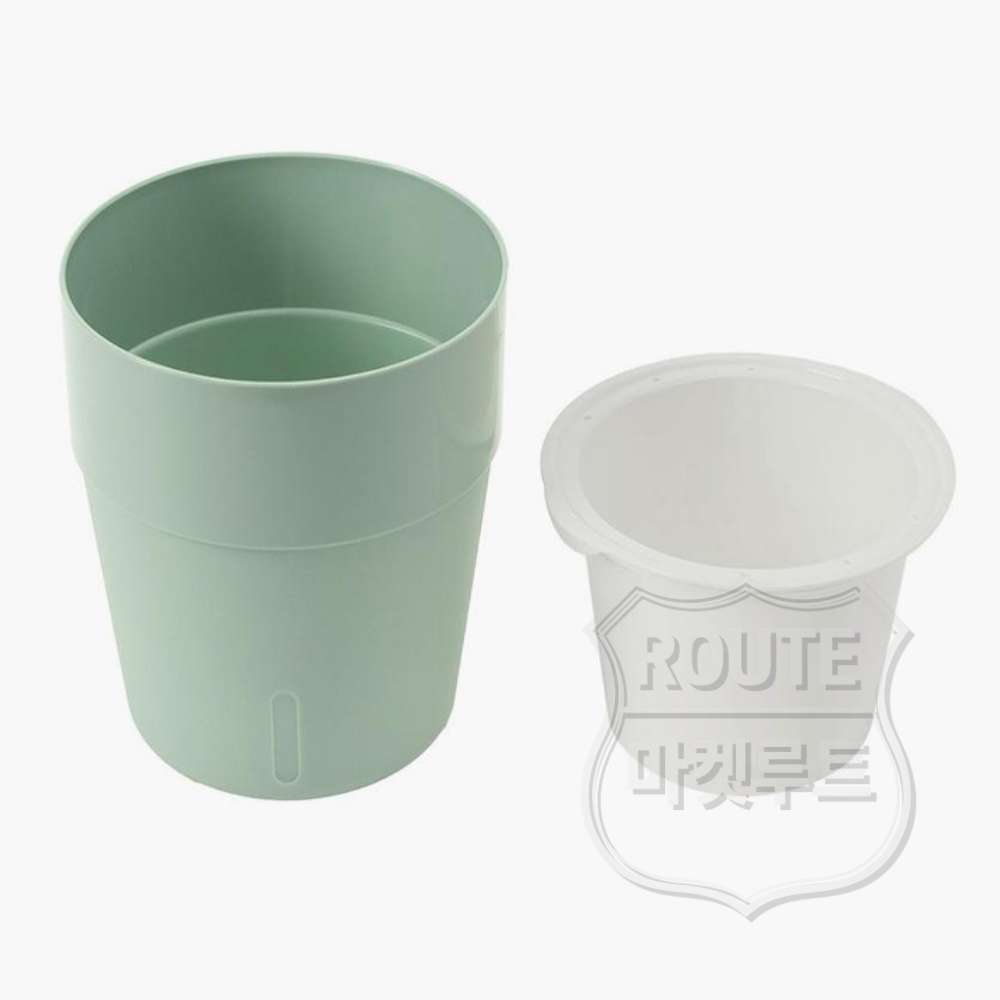 마켓루트 자동급수 화분 16.5x17cm 그린 뿌리흡수 가드닝 실내 공급 : 마켓루트 쇼핑몰