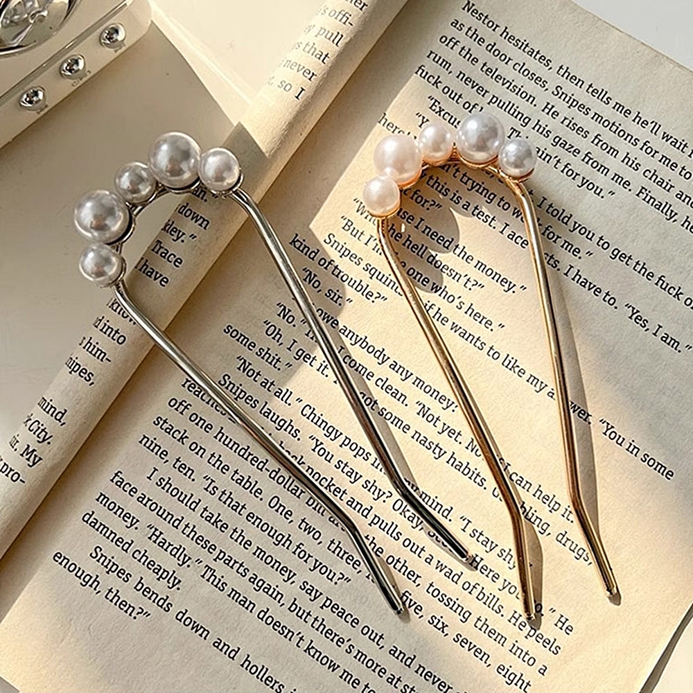 U자비녀 비녀 머리꽂이 뒤꽂이 똥머리핀 올림 : 가온해상점