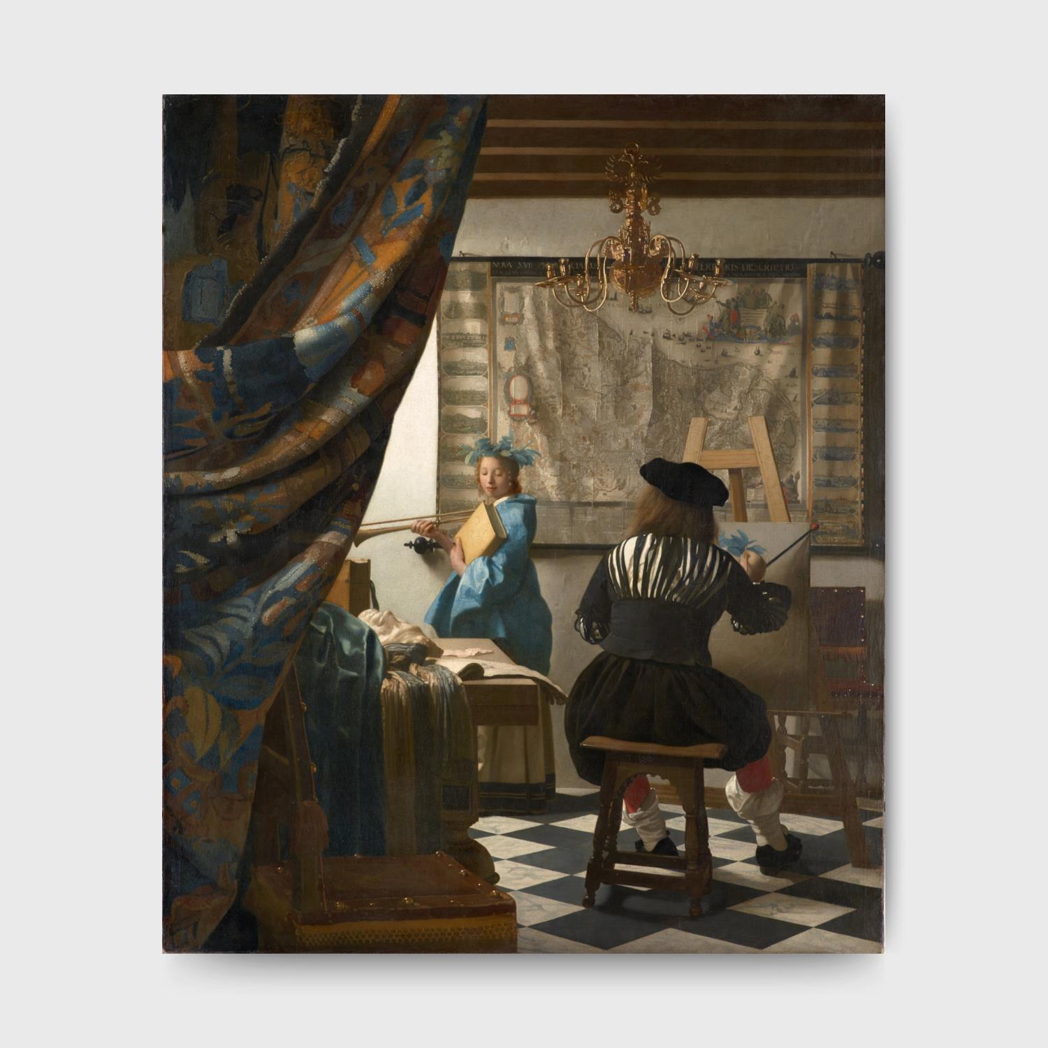 [요하네스 페르메이르] 회화의 기술 - Johannes Vermeer - 인기작품, 세계명화, 명작 [스틸라이프] [네덜란드] [바로크] : 아트스코