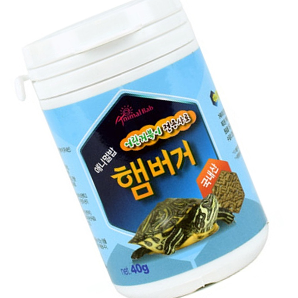 맛기차 햄버거 어린거북이 전용사료 40g : 사초유통