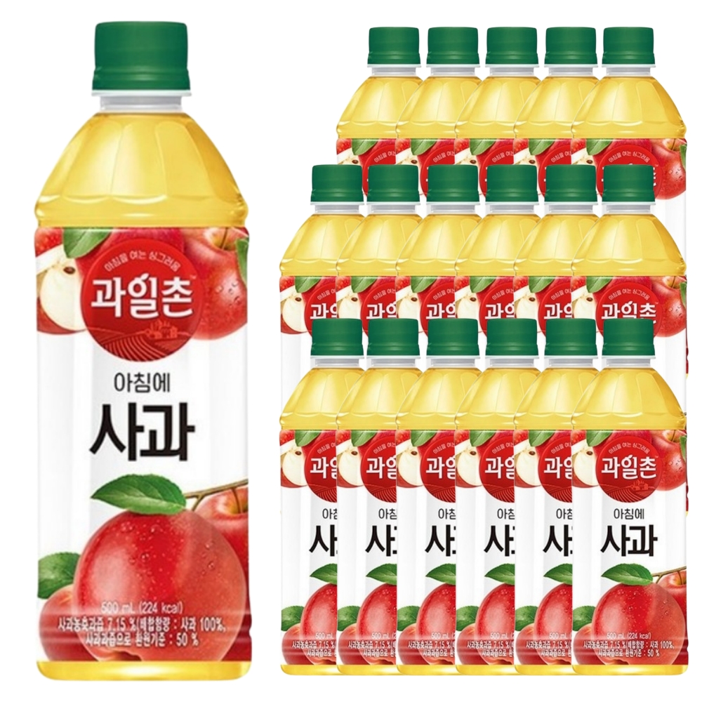 과일촌 아침에사과 500ml 18페트 : 마시자닷컴