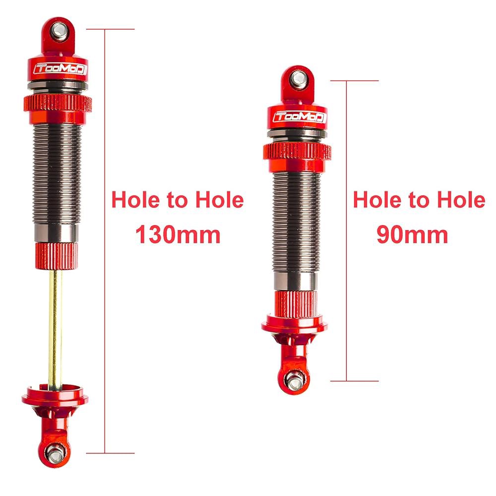 아르마 타이폰 HSP 2PCS 오일 HPI 위한 버기 업소버 쇼크 RC 교체 업그레이드로 등을 부품 그래나이트 130MM 센톤 보어 레드캣 트루기... 