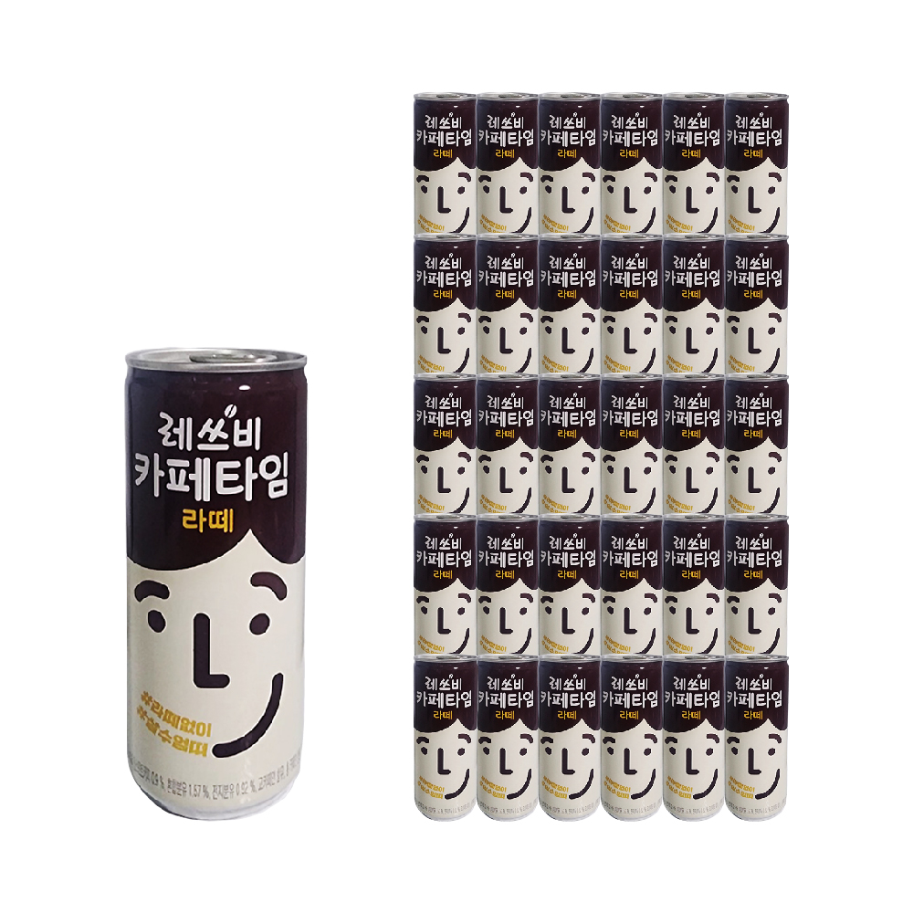 레쓰비 카페타임 라떼 캔커피 240ml x 30캔 무료배송 : 시원 유통