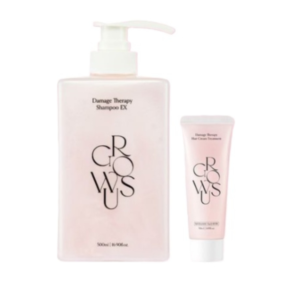 그로우어스 데미지 테라피 샴푸 EX 500ml + 트리트먼트 50g : DJ산업-