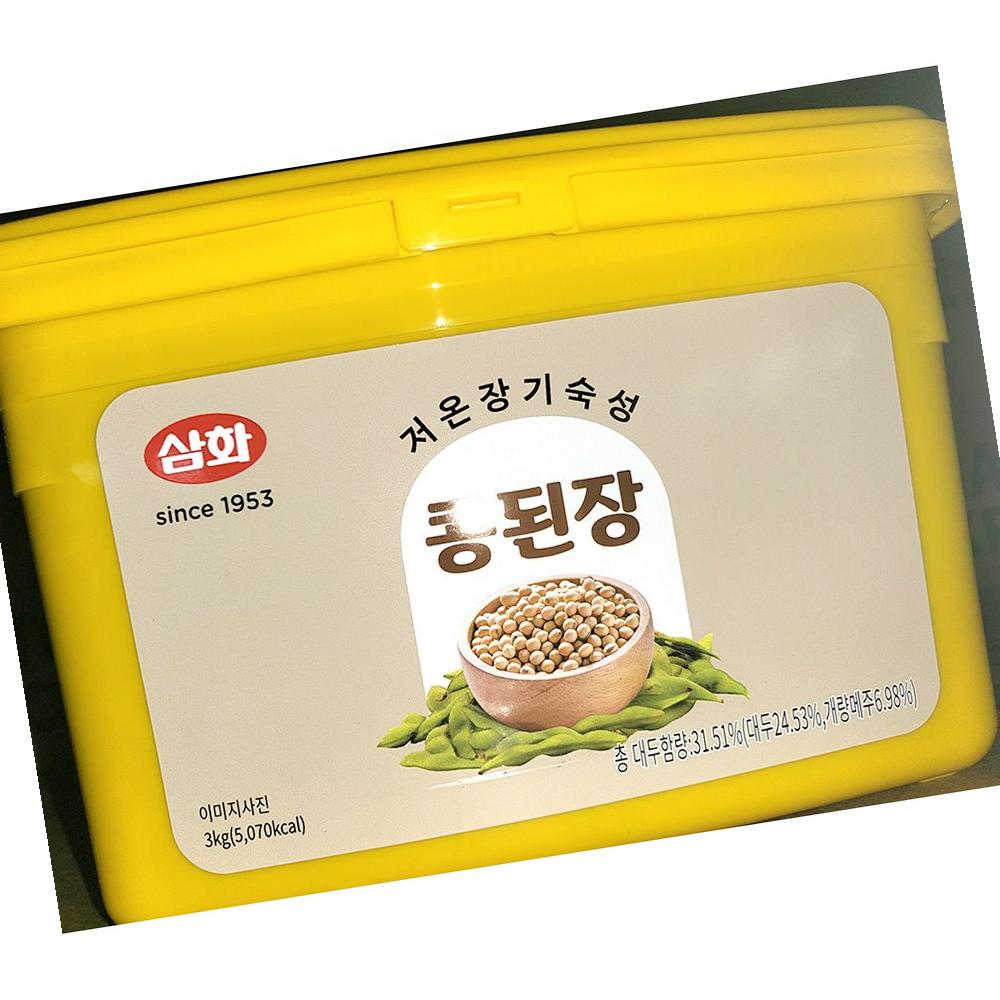 삼화 콩된장 3kg 4개 식자재 장류 전통장 : 유정상회