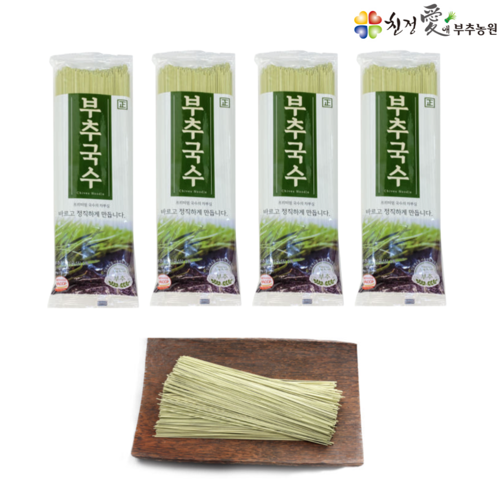 부추국수 300g 4봉 부추면 소면 : 친정애부추농원