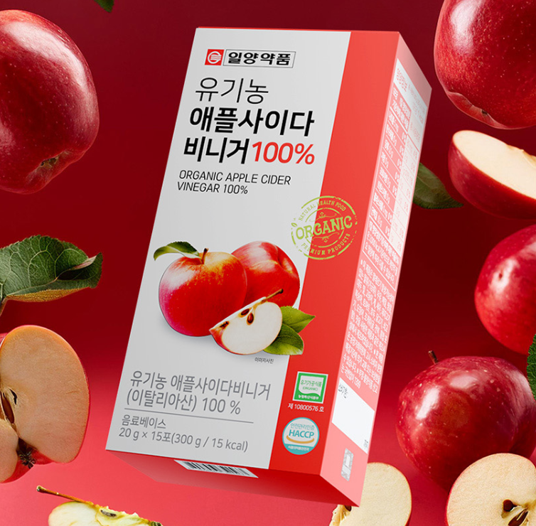 일양약품 유기농 애플사이다비니거 100% 20g 15포 애사비스틱 : 말라코스 효과좋은 영양제