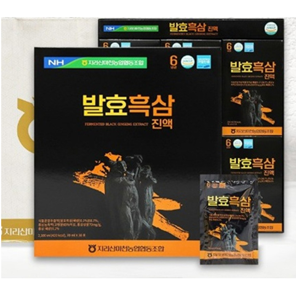 지리산마천농협 협동조합 발효 흑삼진액 70ml 30포 홍삼농축액 : 에이치에스메디팜