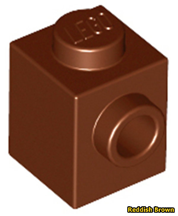 레고 브릭 측면 스터드 Brick 1 x 1 with Stud on Side 87087 Reddish Brown : 아이엠브릭