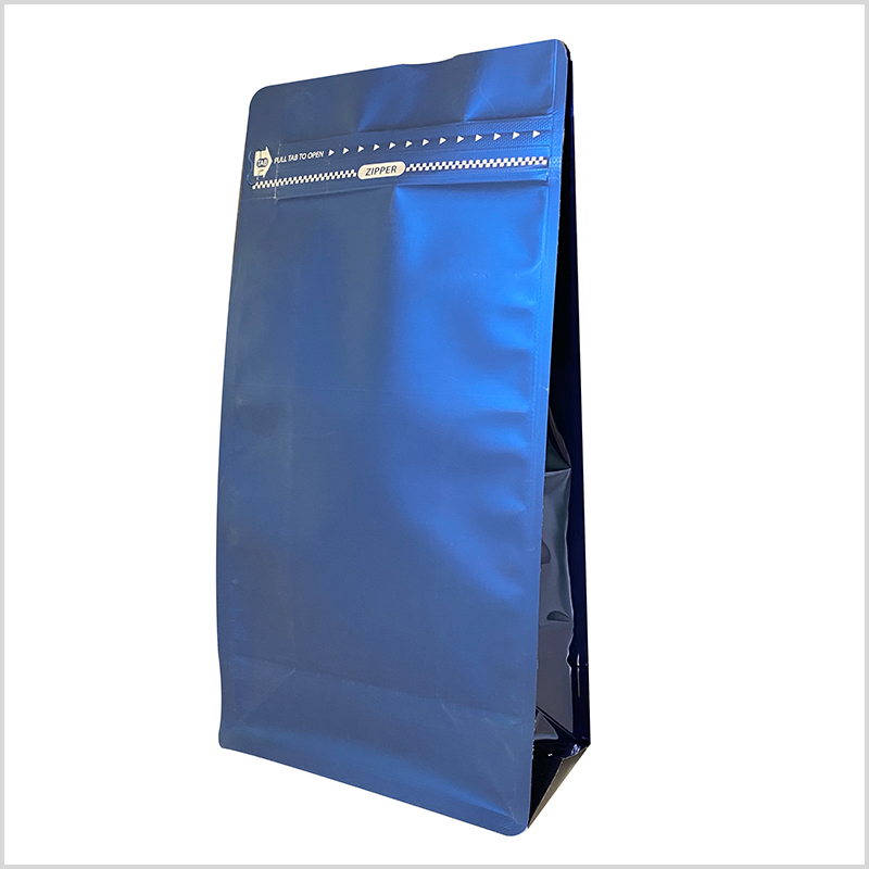 커피봉투/원두봉투/프리미엄 컬러 지퍼박스파우치 500g 블루 50장 : 엘림팩