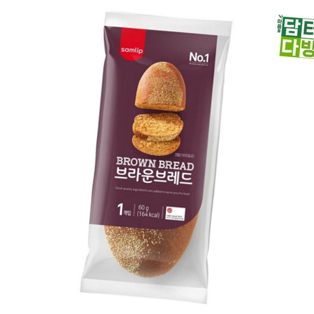 삼립 브라운 브레드 60g 20개 냉동 빵 간식 식사대용 식자재 : 식자재 더하기