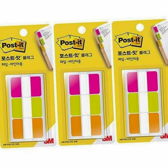 점착메모지 플래그 파일바인더용 36매입x3p 책갈피 인덱스 사무 접착 필기 : 우리집만물상점