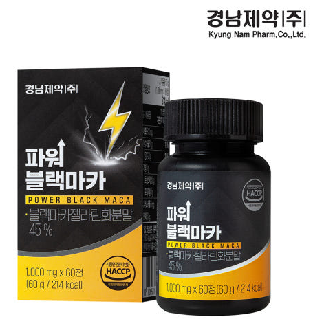 [경남제약] 파워블랙마카 1,000mg x 60정 1박스(2개월분) : Royal Botanic
