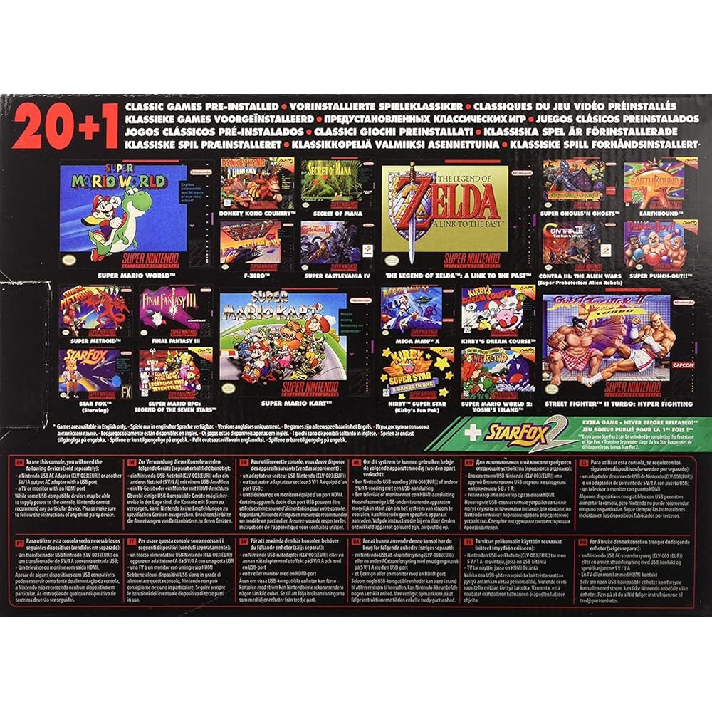 SNES 클래식 미니 슈퍼 엔터테인먼트 시스템 유럽 , 지역 없음 : 삼오유통센터
