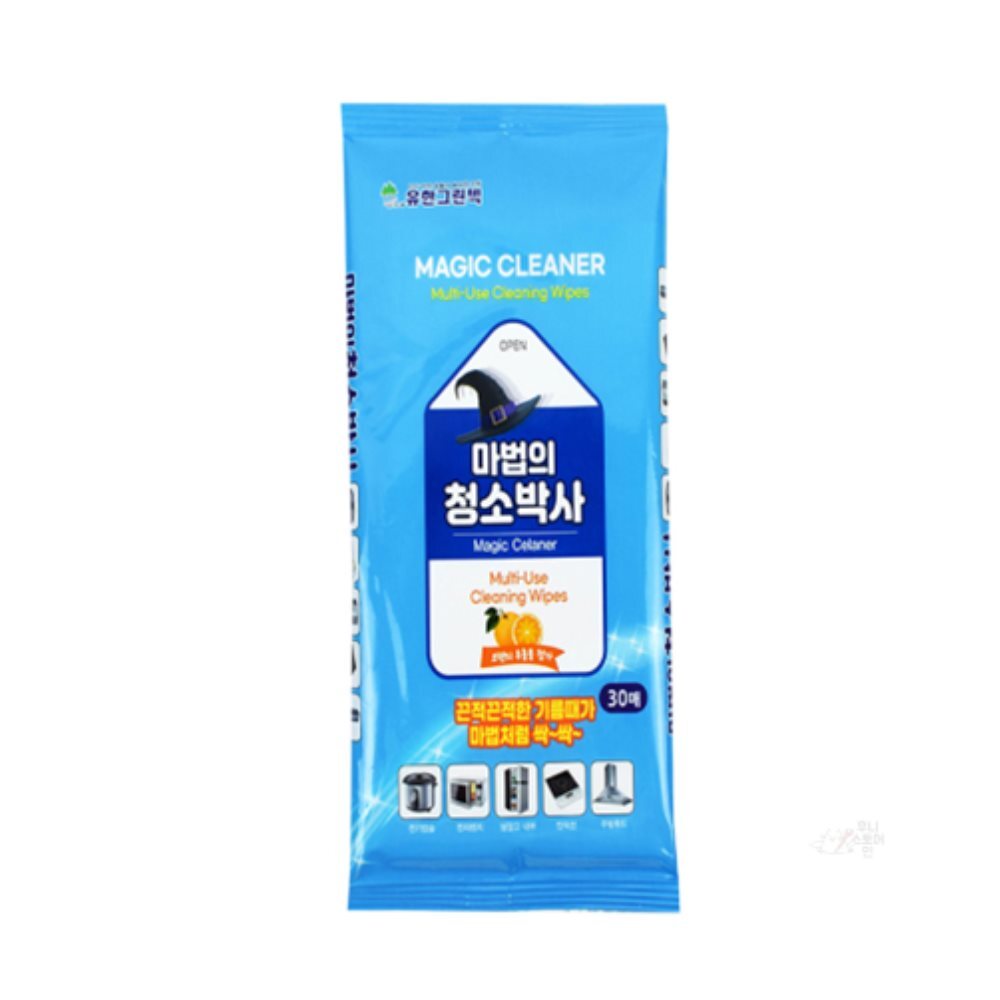 후니디자인 마법의 청소박사 30매 기름때제거 차량청소 물티슈청소 : 후니스토어 추천샵