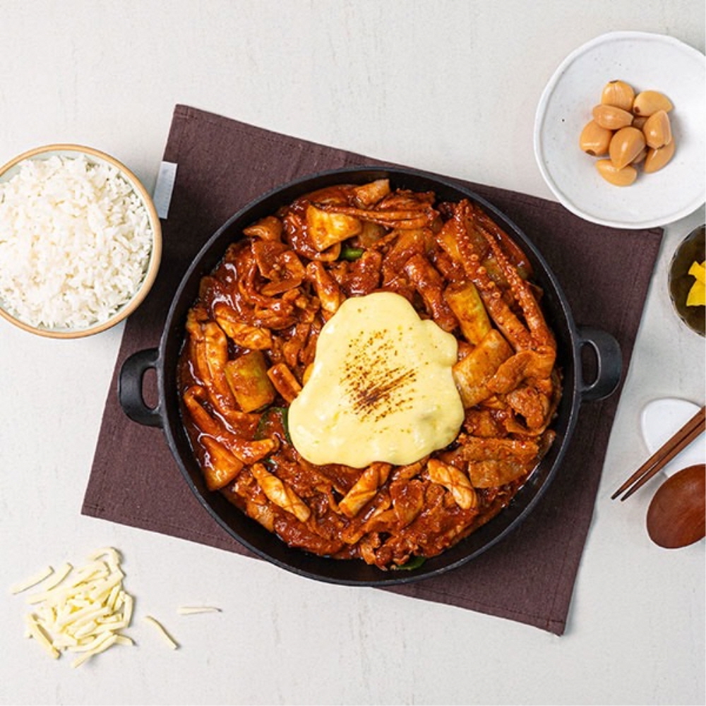 살롱푸드 간편 매콤 치즈 오삼불고기 밀키트 : 초초이나라
