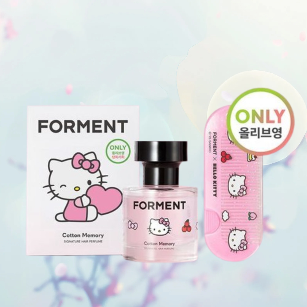 올리브영 포맨트 시그니처 헤어퍼퓸 30ml 코튼메모리 헬로키티 에디션+미니 빗 : 하루뷰티샵