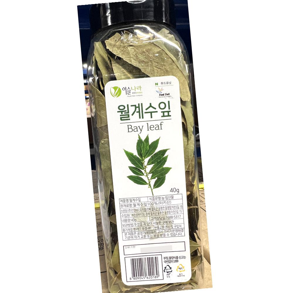 이슬나라 월계수잎 40g 식자재 수량 향신료 양념 : 유정상회