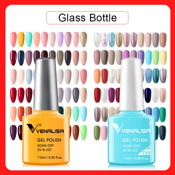 Venalisa New Soak Off UV LED 네일 젤 폴란드어 풀 커버리지 화려한 컬러 매니큐어 도매 오래 지속되는 바니시 : SolBox