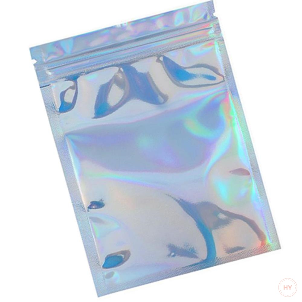 HY 홀로그램 지퍼백 14x20cm 커피 쿠키 포토카드 비즈 간식 : 화이쇼핑