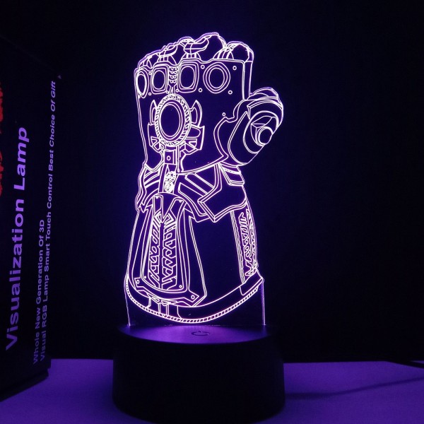 스파이더맨 3D 아크릴 야간 조명 USB 스테레오 LED 책상 램프 팬텀 라이트 서프라이즈 생일 선물 및 배터리를 사용하는 : 클럽박스