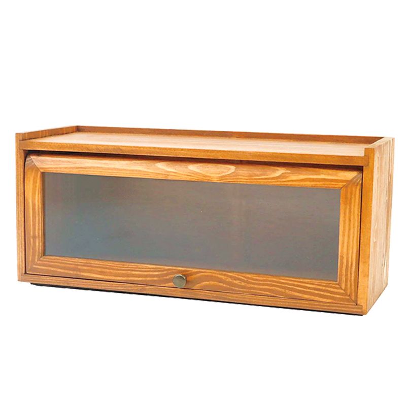 내추럴 빈티지 찬장 원목 주방 찻장 그릇장 수납 미니 40cm 월넛 (강화 유리) 싱글 도어 40x20x22cm : 유미짱의선물12호
